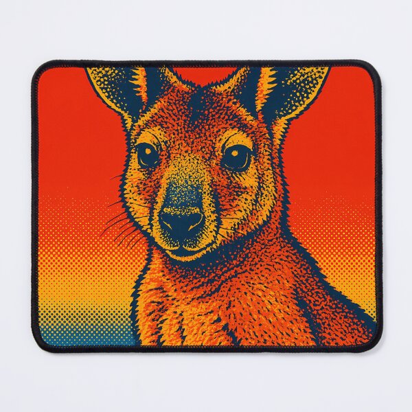 Item preview, Retro Pop Art Wallaby | Vibrant Australian Wildlife Illustration | Bold Outback Animal Aesthetic Design designed and sold by PaintedPixels01.