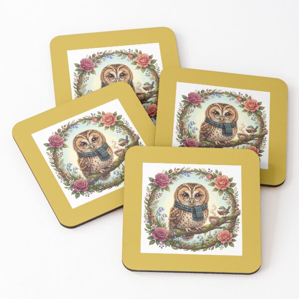 Item preview, The Scholarly Owl's Morning Tea. designed and sold by JoyNest = "The nest of joy".
