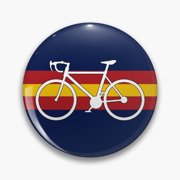 Item preview, spain cycling bike silhouette – vuelta a españa inspired mountain bike design with spanish flag colors designed and sold by rikyfreestyle.