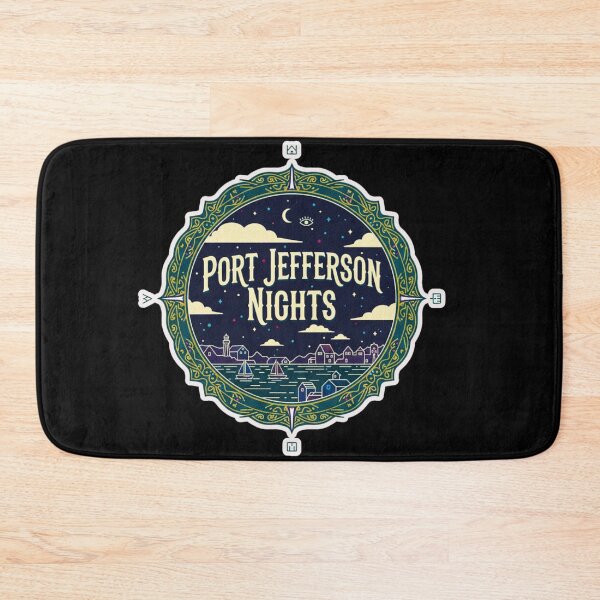 Item preview, Port Jefferson Nights | Minimalist Coastal Harbor Line Art designed and sold by FitEnvy.