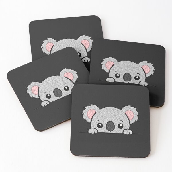 Item preview, Kawaii Koala Peeking Cute Cartoon Animal | Minimal Pastel Koala Design designed and sold by ColorSplash123.
