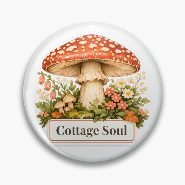Item preview, Cottage Soul Cottagecore Mushroom Vintage Botanical Wildflower Sticker designed and sold by VaultVibes.