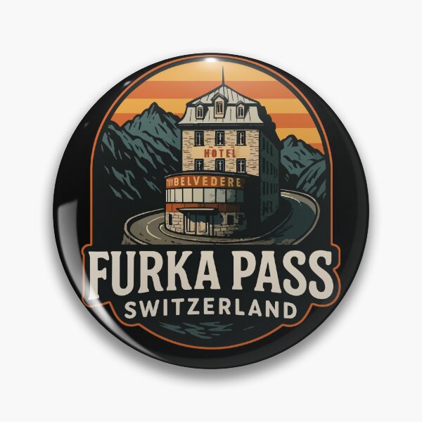 Item preview, Furka Pass Belvedere Hotel Retro Travel designed and sold by TomFrontierArt.