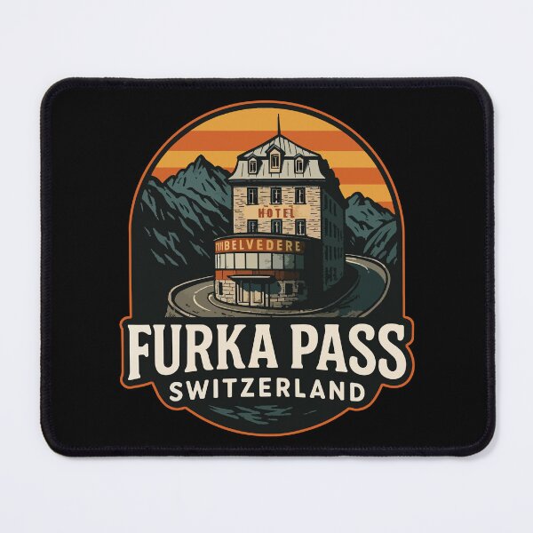 Item preview, Furka Pass Belvedere Hotel Retro Travel designed and sold by TomFrontierArt.