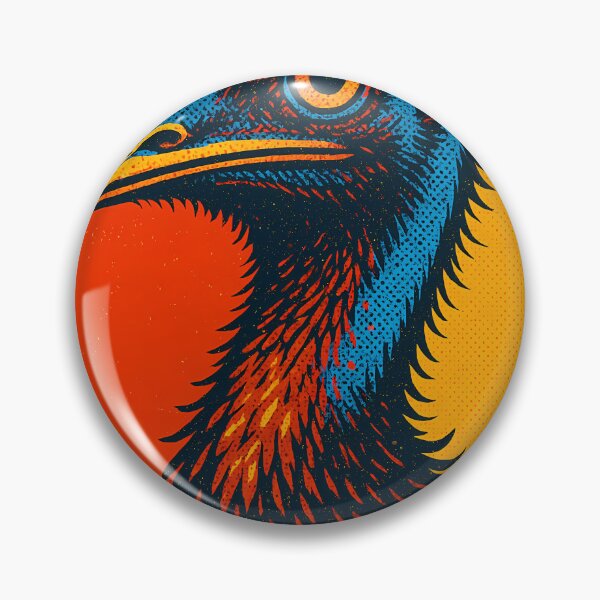 Item preview, Retro Pop Art Emu | Vibrant Australian Bird Illustration | Bold Outback Wildlife Aesthetic Design designed and sold by PaintedPixels01.