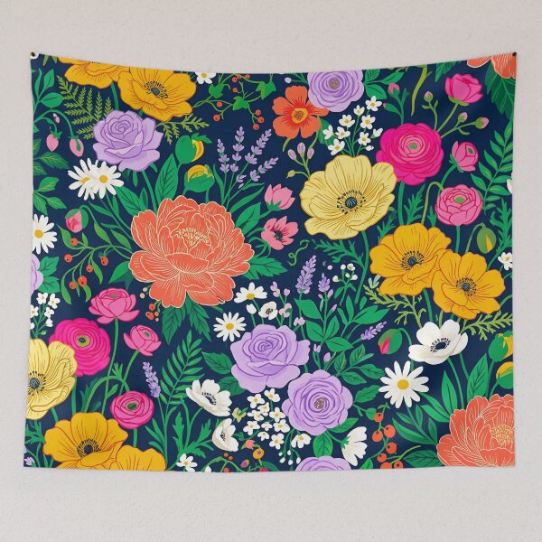 Item preview, Vintage Botanical Floral Pattern designed and sold by Gravitylessarts.