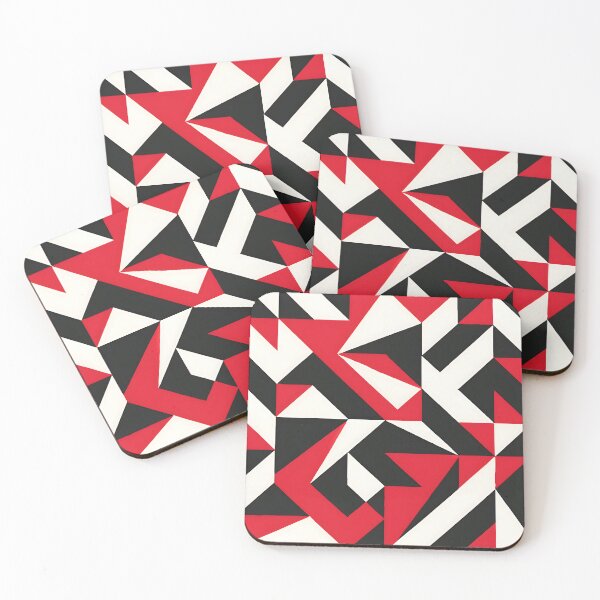 Item preview, Red Black White Geometric Design – Bold Minimalist Art designed and sold by PandaTShirtShop.