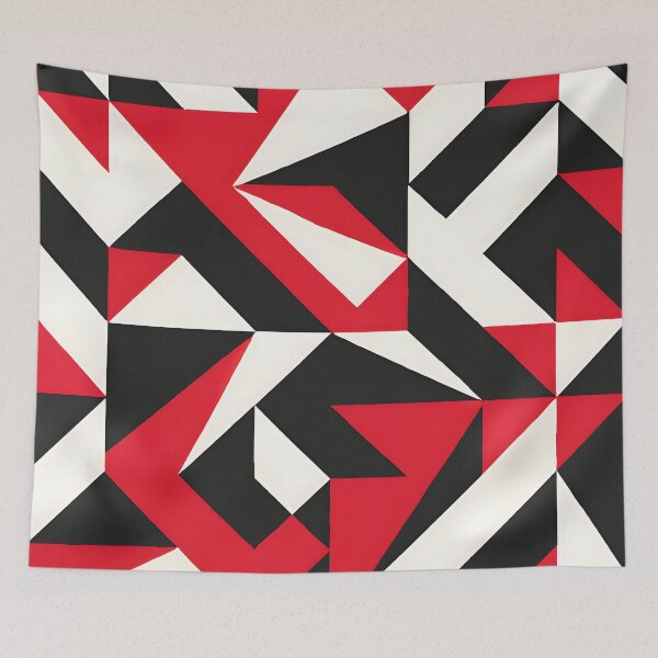 Item preview, Red Black White Geometric Design – Bold Minimalist Art designed and sold by PandaTShirtShop.