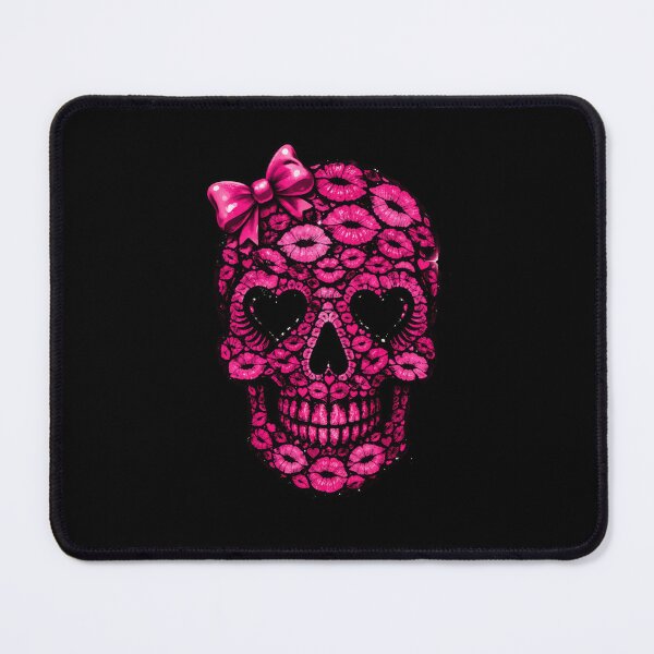 Item preview, Pink Kiss Skull with Bow – Cute Goth Lips Skull Aesthetic – Girly Sugar Skull – Emo Valentine Gothic Design designed and sold by TheTrendsDesk.
