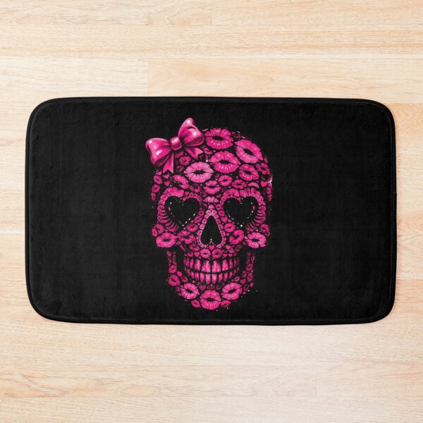 Item preview, Pink Kiss Skull with Bow – Cute Goth Lips Skull Aesthetic – Girly Sugar Skull – Emo Valentine Gothic Design designed and sold by TheTrendsDesk.