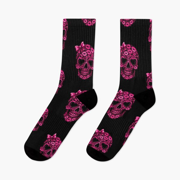 Item preview, Pink Kiss Skull with Bow – Cute Goth Lips Skull Aesthetic – Girly Sugar Skull – Emo Valentine Gothic Design designed and sold by TheTrendsDesk.