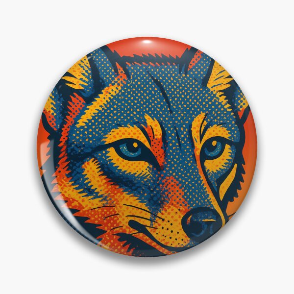 Item preview, Retro Pop Art Jackal | Vibrant Wild Canine Illustration | Bold Desert Predator Wildlife Aesthetic Design designed and sold by PaintedPixels01.