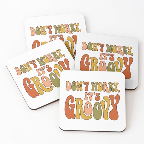 Item preview, Retro '70s Groovy Text Art: "Don't Worry, It's Groovy" Quote designed and sold by Peter Veselinović.