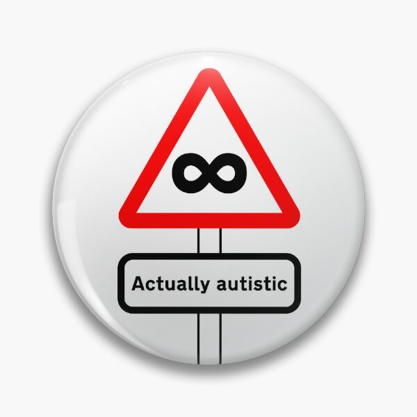 Item preview, ndvh Actually Autistic (road sign) designed and sold by Nik’s T-Shirts.