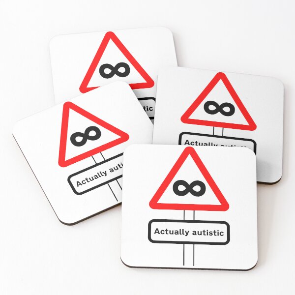 Item preview, ndvh Actually Autistic (road sign) designed and sold by Nik’s T-Shirts.