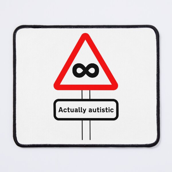 Item preview, ndvh Actually Autistic (road sign) designed and sold by Nik’s T-Shirts.