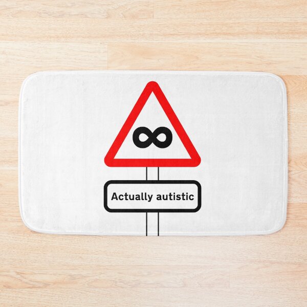 Item preview, ndvh Actually Autistic (road sign) designed and sold by Nik’s T-Shirts.