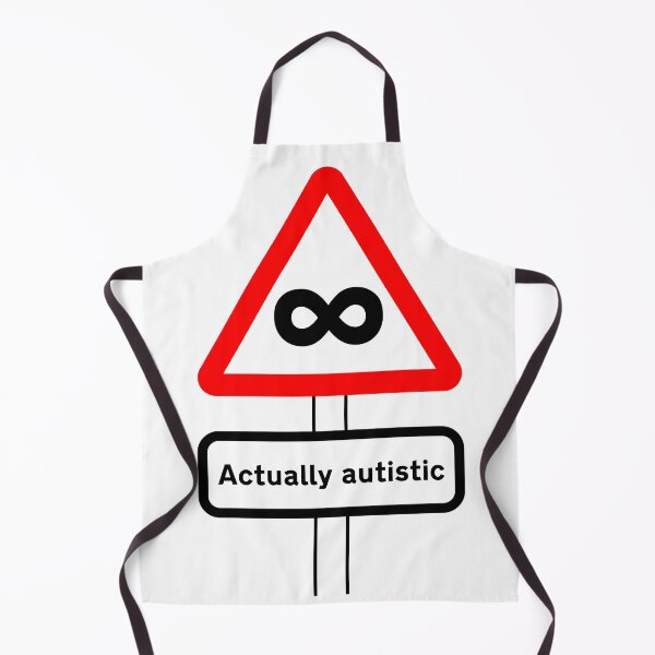 Item preview, ndvh Actually Autistic (road sign) designed and sold by Nik’s T-Shirts.