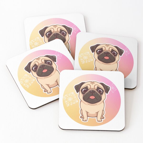 Item preview, Pug Sticker — Cute Chubby Dog With Puppy Eyes for Dog Lovers designed and sold by Fun Sticker.
