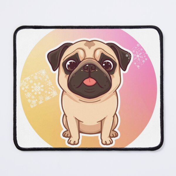 Item preview, Pug Sticker — Cute Chubby Dog With Puppy Eyes for Dog Lovers designed and sold by Fun Sticker.