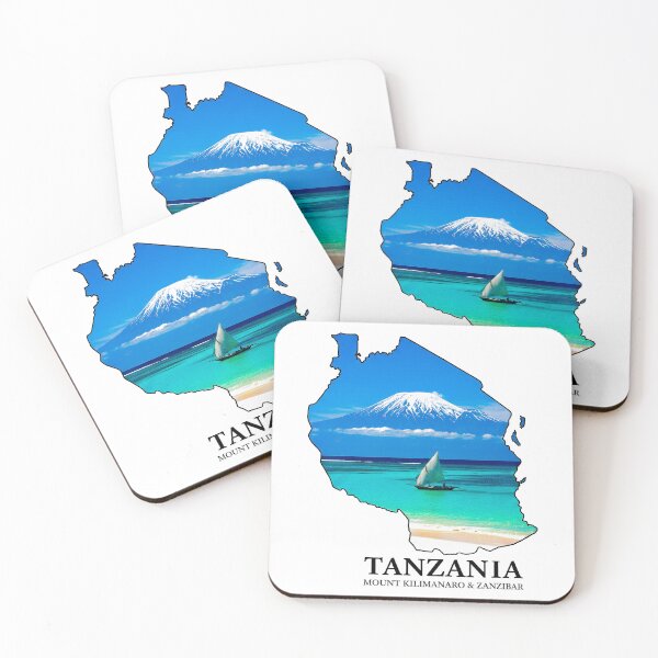 Item preview, Tanzania Peaks & Shores - Mount Kilimanjaro & Zanzibar Map Art designed and sold by AbulailArt.