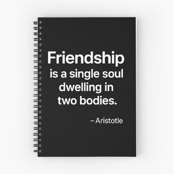 Item preview, Friendship Single Soul Aristotle Philosophy Quote (White Font) designed and sold by TshirtsLabs.