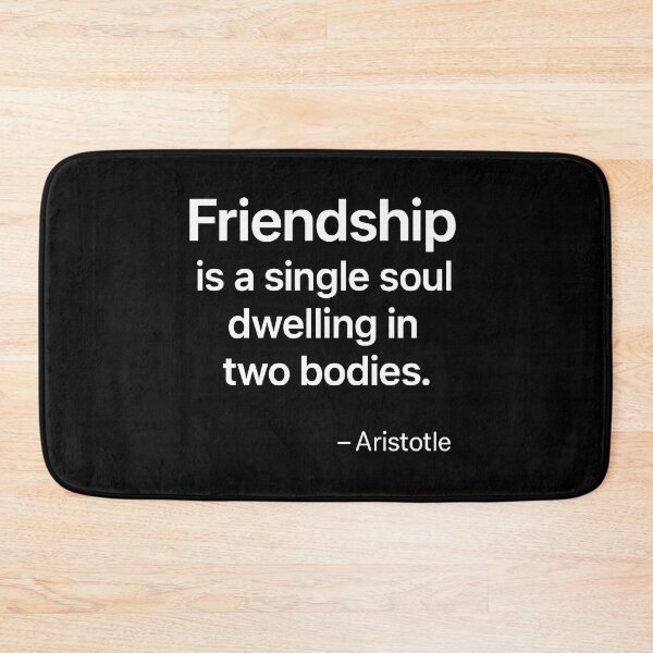 Item preview, Friendship Single Soul Aristotle Philosophy Quote (White Font) designed and sold by TshirtsLabs.