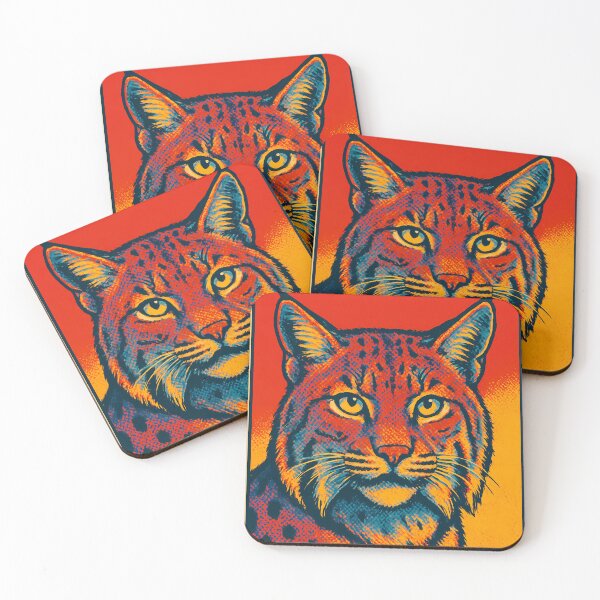 Item preview, Retro Pop Art Bobcat | Vibrant Wild Cat Illustration | Bold Forest Predator Wildlife Aesthetic Design designed and sold by PaintedPixels01.