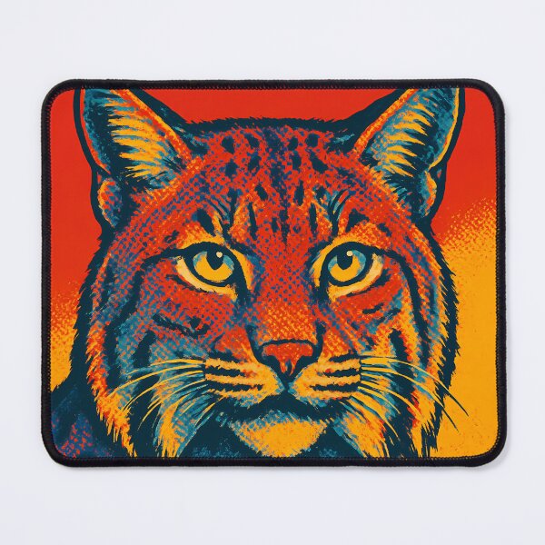 Item preview, Retro Pop Art Bobcat | Vibrant Wild Cat Illustration | Bold Forest Predator Wildlife Aesthetic Design designed and sold by PaintedPixels01.