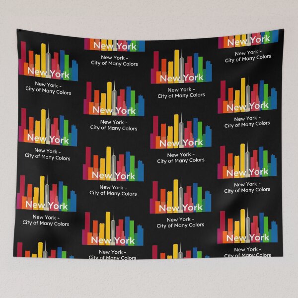 Item preview, New York City of Many Colors Pride Skyline Graphic designed and sold by artlife4.