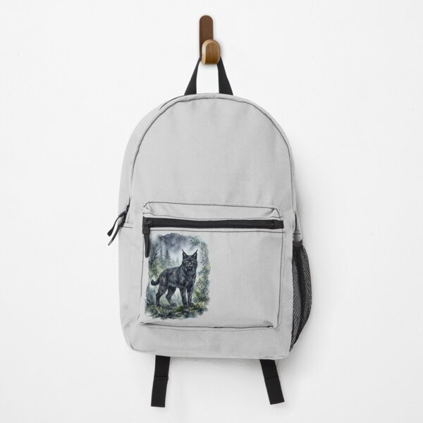 Item preview, Gothic Black Lynx in Misty Pine Forest designed and sold by RubisLeaf.