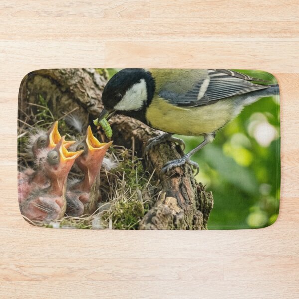 Item preview, Bird feeding its young in the nest designed and sold by Malisa345.