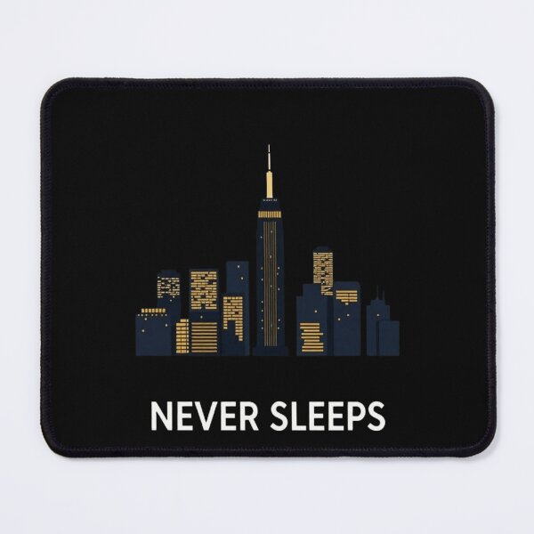 Item preview, NYC Never Sleeps Minimalist Night Skyline Graphic designed and sold by artlife4.