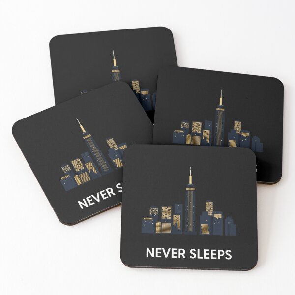 Item preview, NYC Never Sleeps Minimalist Night Skyline Graphic designed and sold by artlife4.