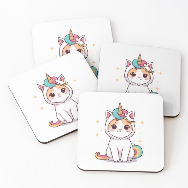 Item preview, Cute little unicorn cat in kawaii style designed and sold by uunaa.