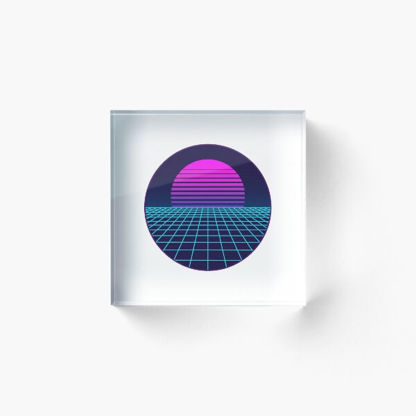 Item preview, Gráfico vectorial de puesta de sol synthwave clásica designed and sold by Peter Veselinović.