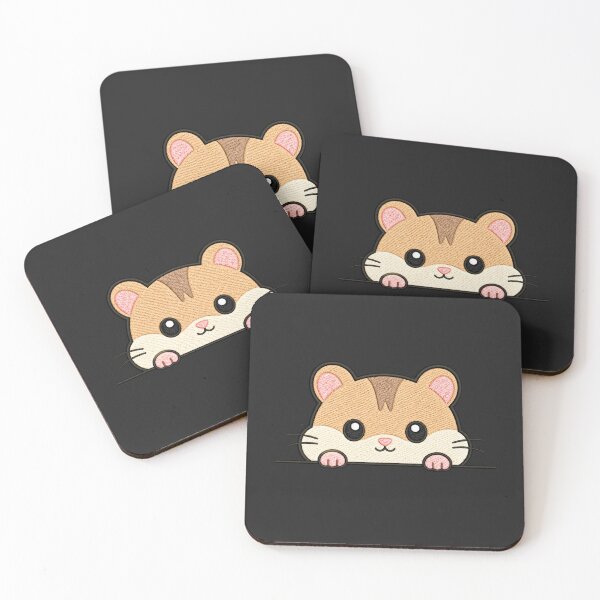 Item preview, Kawaii Hamster Peeking Cute Cartoon Animal | Minimal Chubby Hamster Design designed and sold by ColorSplash123.