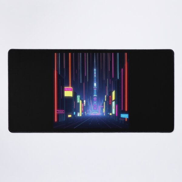 Item preview, Tokyo Neon Night Tower Vaporwave Cityscape Art designed and sold by artlife4.