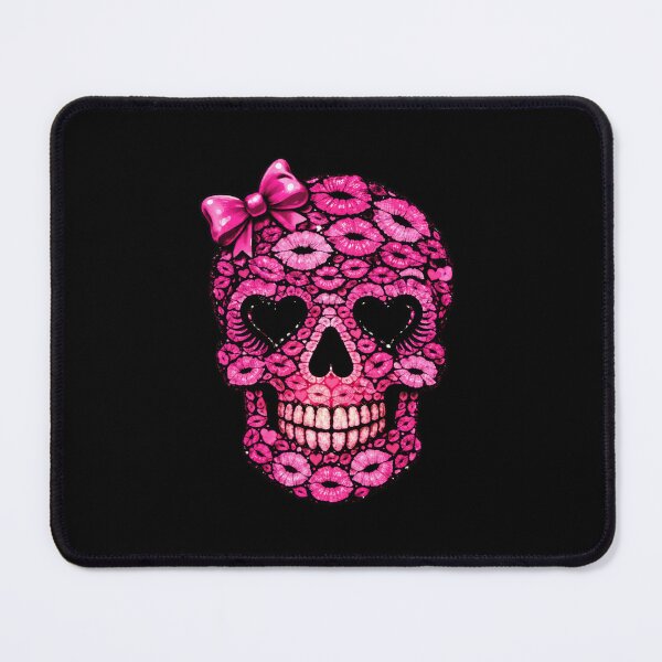 Item preview, Pink Kiss Skull with Bow – Cute Goth Lips Skull Aesthetic – Girly Sugar Skull – Emo Valentine Gothic Design designed and sold by TheTrendsDesk.