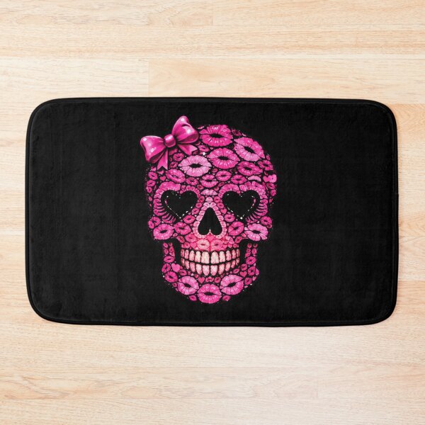 Item preview, Pink Kiss Skull with Bow – Cute Goth Lips Skull Aesthetic – Girly Sugar Skull – Emo Valentine Gothic Design designed and sold by TheTrendsDesk.