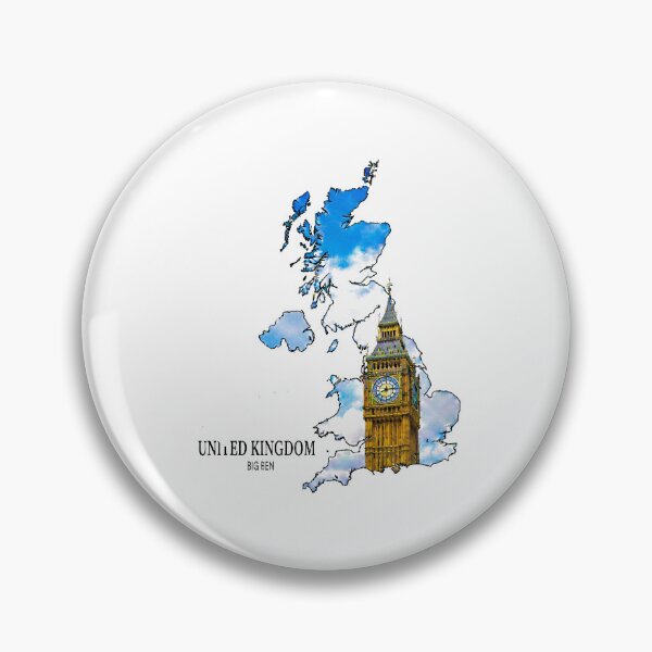 Item preview, United Kingdom Big Ben - London Landmark & British Map Art designed and sold by AbulailArt.