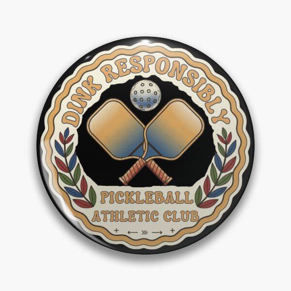 Item preview, Dink Responsibly Retro Pickleball Badge - Funny Sports Gift designed and sold by FitEnvy.