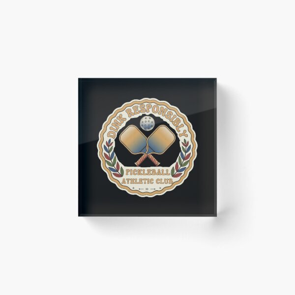 Item preview, Dink Responsibly Retro Pickleball Badge - Funny Sports Gift designed and sold by FitEnvy.