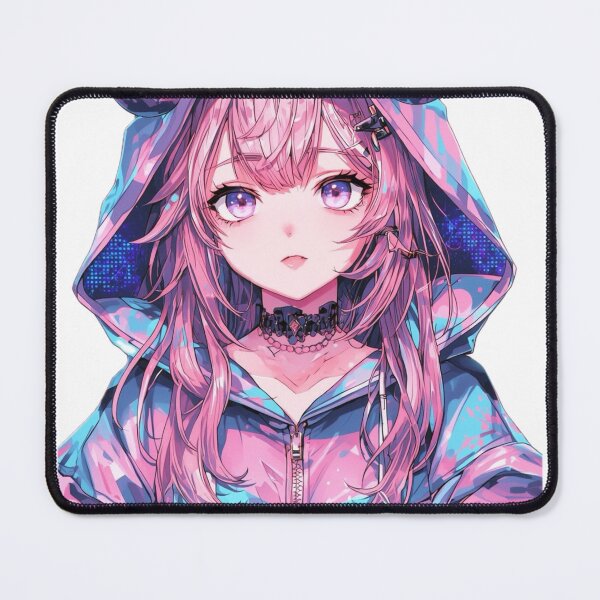 Item preview, Kawaii Neon Anime Girl Soft Pink Aesthetic Waifu designed and sold by AnimDream .