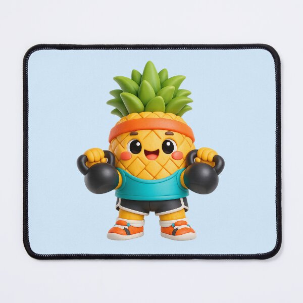 Item preview, Cute Pineapple CrossFit Athlete | Kawaii Gym Workout Cartoon designed and sold by Moons Studio.