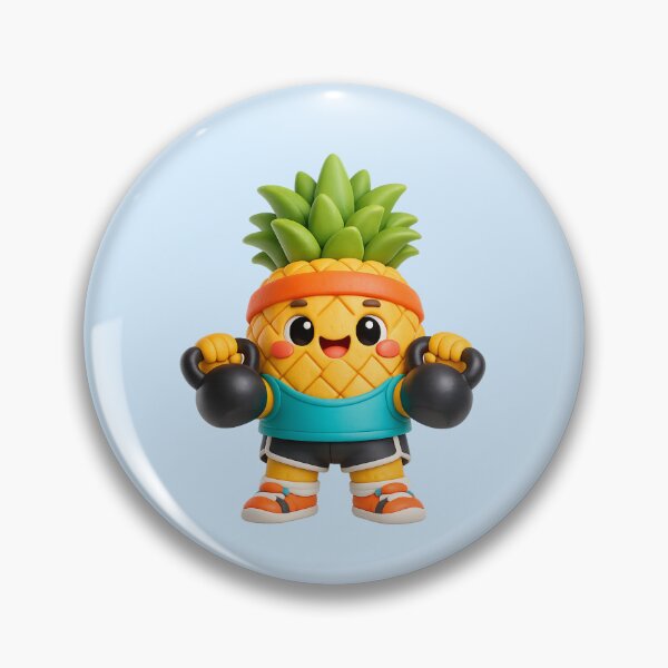 Item preview, Cute Pineapple CrossFit Athlete | Kawaii Gym Workout Cartoon designed and sold by Moons Studio.