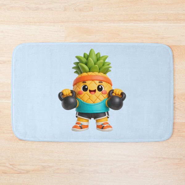 Item preview, Cute Pineapple CrossFit Athlete | Kawaii Gym Workout Cartoon designed and sold by Moons Studio.