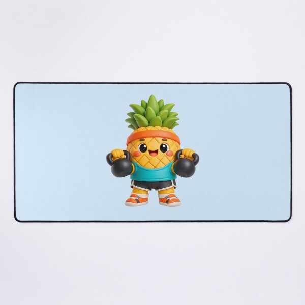 Item preview, Cute Pineapple CrossFit Athlete | Kawaii Gym Workout Cartoon designed and sold by Moons Studio.