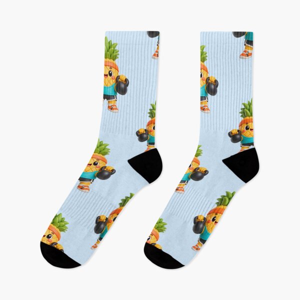 Item preview, Cute Pineapple CrossFit Athlete | Kawaii Gym Workout Cartoon designed and sold by Moons Studio.