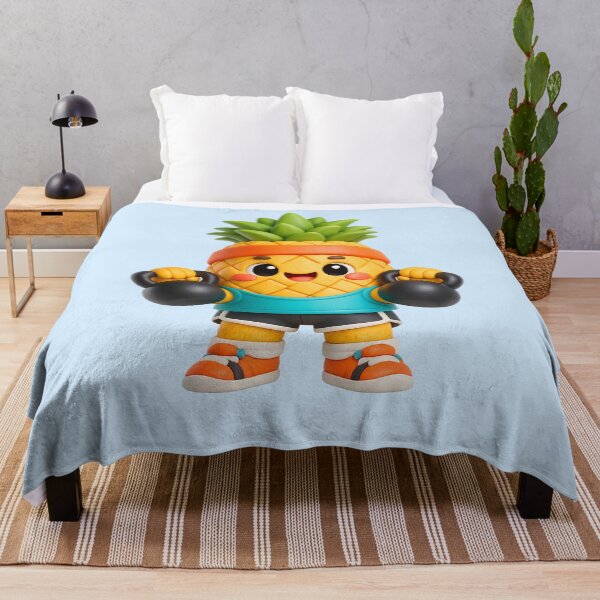 Item preview, Cute Pineapple CrossFit Athlete | Kawaii Gym Workout Cartoon designed and sold by Moons Studio.